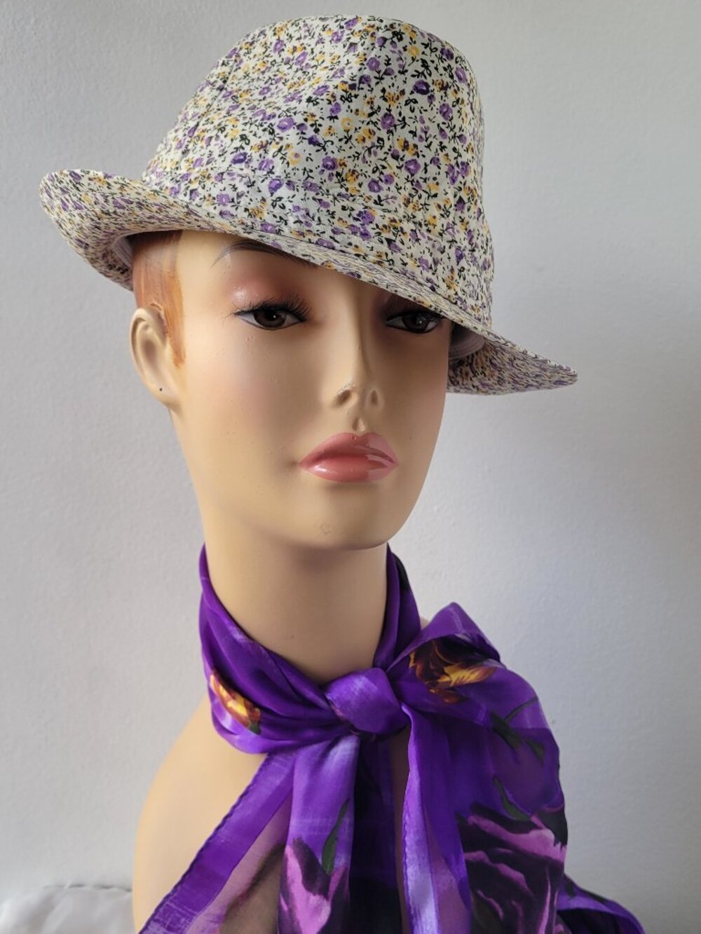 Chic Fedora Women’s Purple Floral Spring Hat